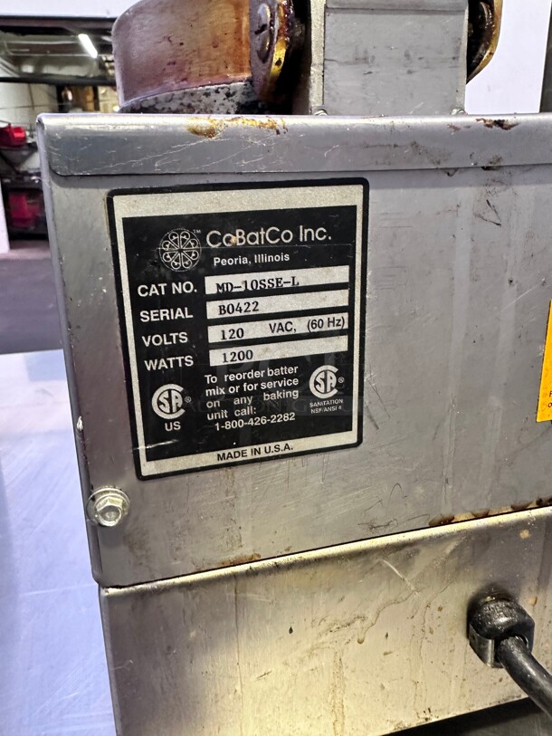 Cobatco MD10SSE-L Commercial Waffle Cone Baker Stainless Steel 115 Volt Working - Image 9 of 9