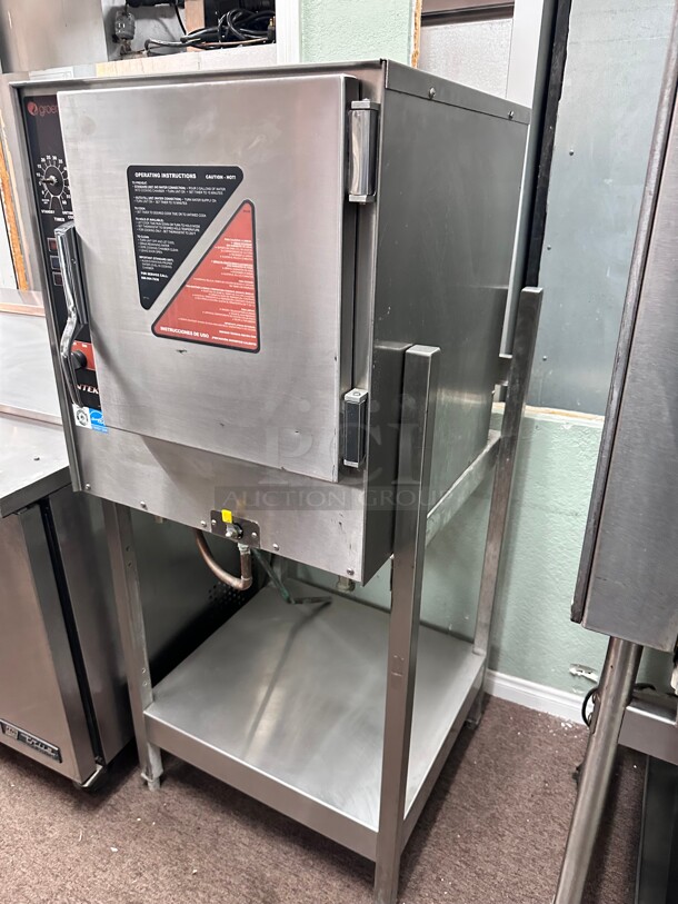 Late Model Groen XSG-5 Intek Gas Convection Steamer w/ 5 Pan Cap. & Reservoir Working  - Image 2 of 9