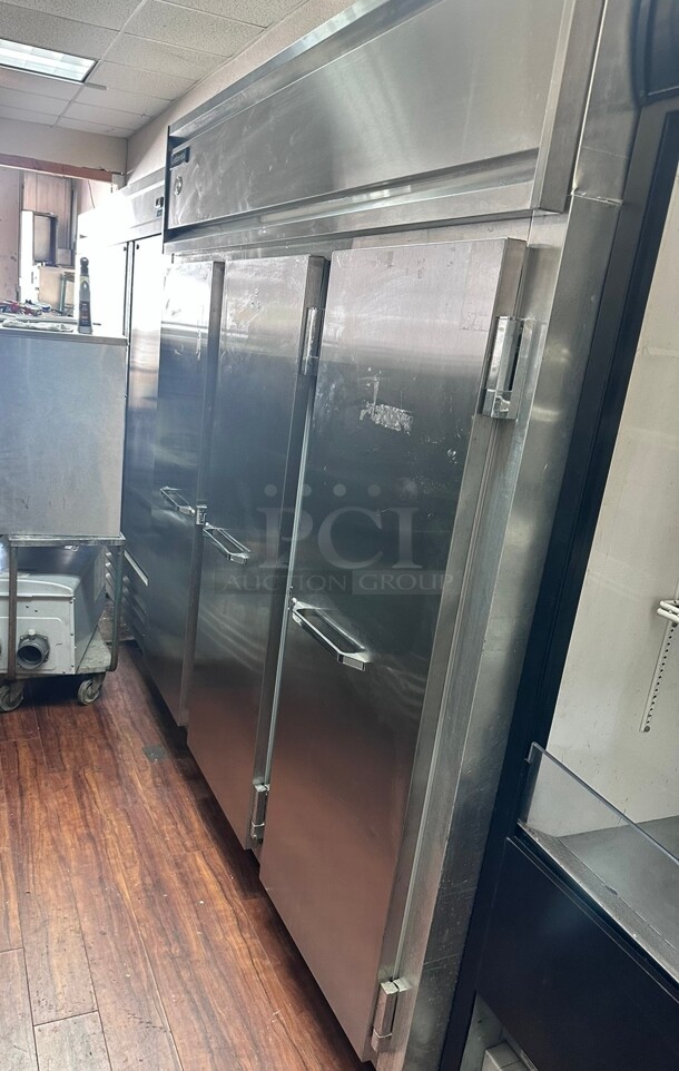 One Working Continental Three Stainless Steel Door Freezer 220Volt Single Phase  - Image 2 of 7