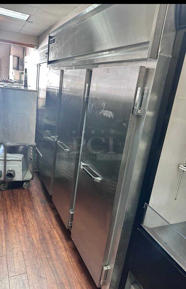 One Working Continental Three Stainless Steel Door Freezer 220Volt Single Phase  - Image 3 of 7