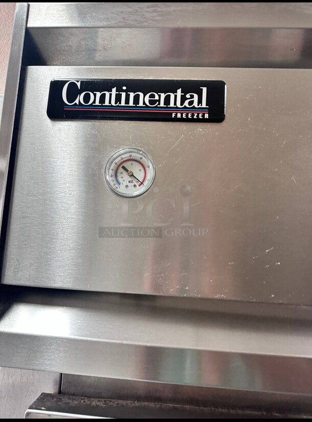 One Working Continental Three Stainless Steel Door Freezer 220Volt Single Phase  - Image 5 of 7