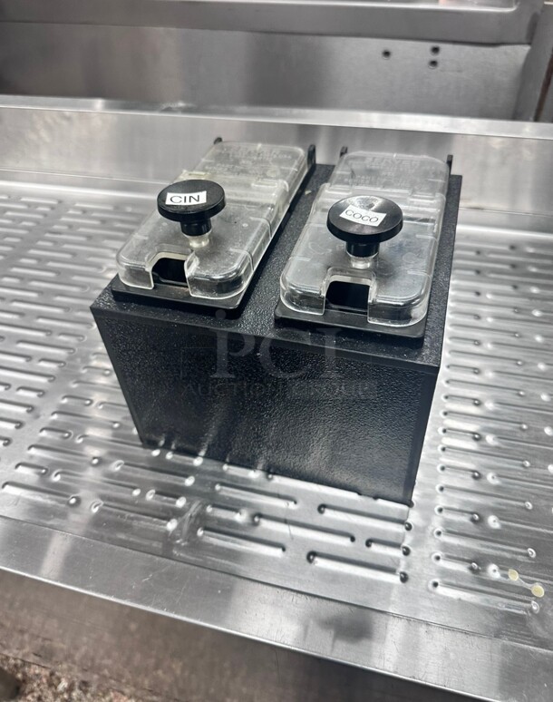 Double Server 87923 Container With Lid Hinged For 1/12 Size For Slim Fountain Jar Plastic - Image 2 of 7