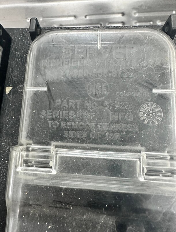Double Server 87923 Container With Lid Hinged For 1/12 Size For Slim Fountain Jar Plastic - Image 7 of 7
