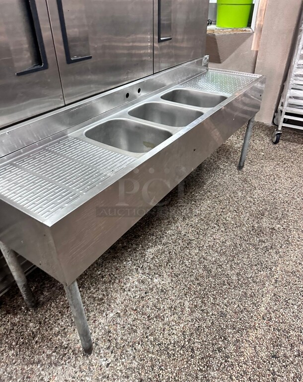 Krowne KR24-63C 72 inch 3 Compartment Sink  - Image 1 of 6