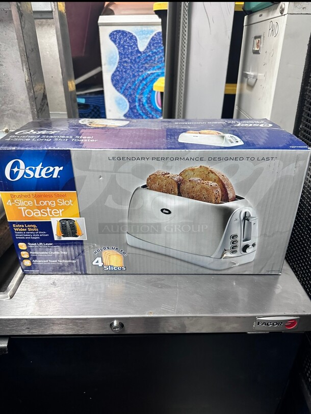 New Oster 4 Slice Stainless Steel Toaster with Extra Long, Wider Slots 115 Volt - Image 2 of 5