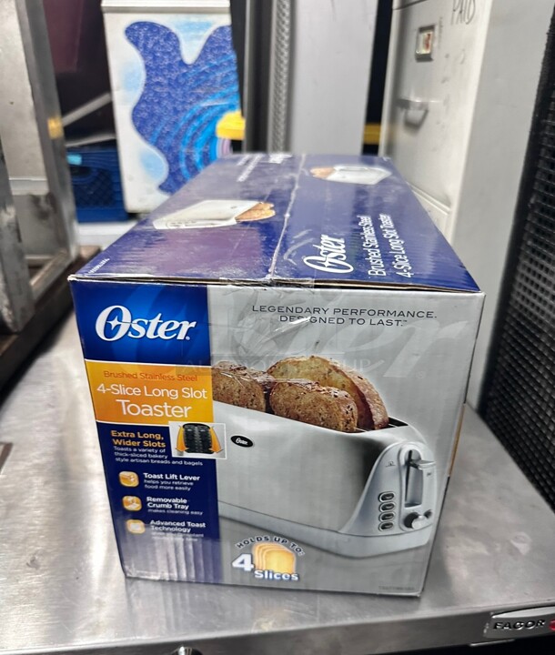New Oster 4 Slice Stainless Steel Toaster with Extra Long, Wider Slots 115 Volt - Image 4 of 5