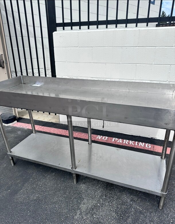 Commercial Heavy Duty Stainless Steel 72 inch Table With Under Shelf - Image 1 of 6