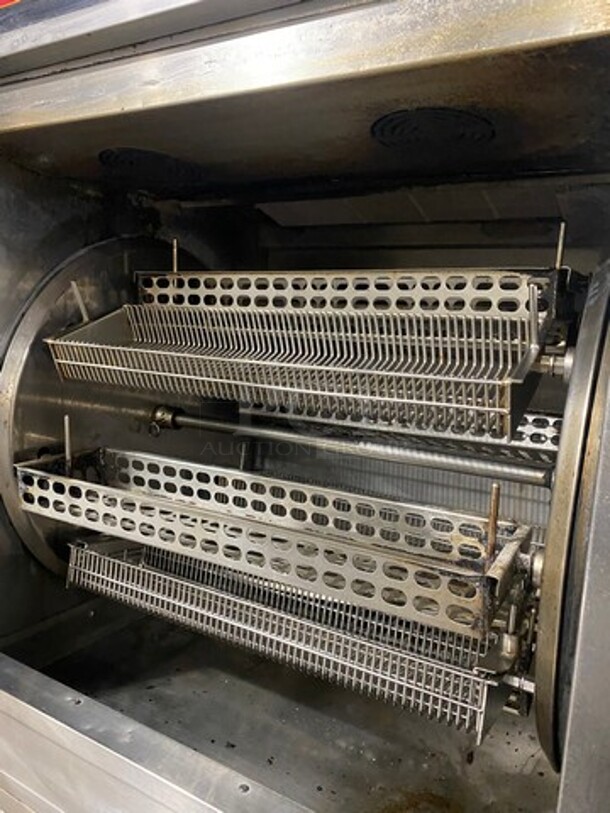 NICE! Cleveland Commercial Natural Gas Powered Rotisserie Convection Oven! All Stainless Steel! WORKING WHEN REMOVED! Model: BMR32 SN: WC3639396I48 - Image 6 of 10