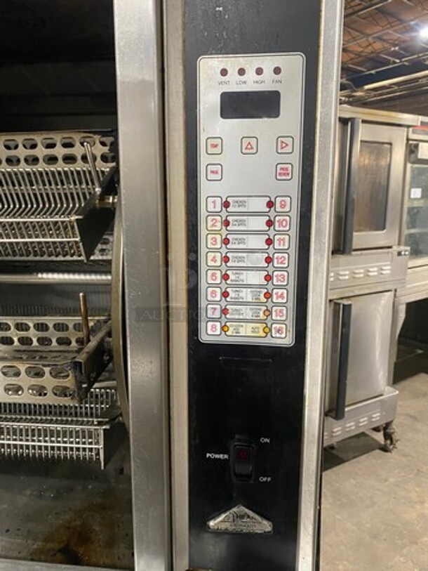NICE! Cleveland Commercial Natural Gas Powered Rotisserie Convection Oven! All Stainless Steel! WORKING WHEN REMOVED! Model: BMR32 SN: WC3639396I48 - Image 7 of 10