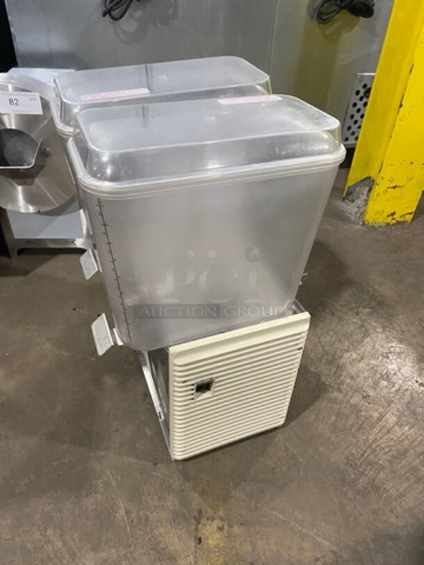 Crathco Commercial Countertop Dual Hopper Beverage Dispenser! Clear Poly Jugs! Stainless Steel Body! Model: D254 SN: T166089 115V - Image 2 of 7