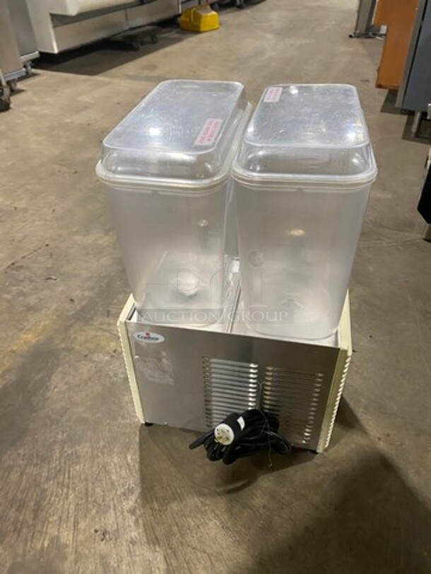 Crathco Commercial Countertop Dual Hopper Beverage Dispenser! Clear Poly Jugs! Stainless Steel Body! Model: D254 SN: T166089 115V - Image 3 of 7