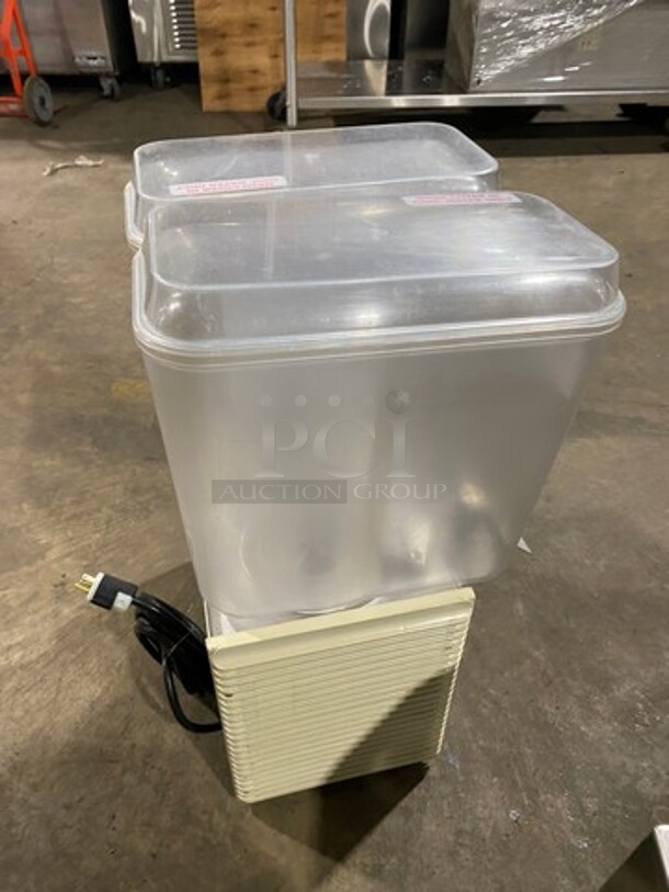 Crathco Commercial Countertop Dual Hopper Beverage Dispenser! Clear Poly Jugs! Stainless Steel Body! Model: D254 SN: T166089 115V - Image 4 of 7