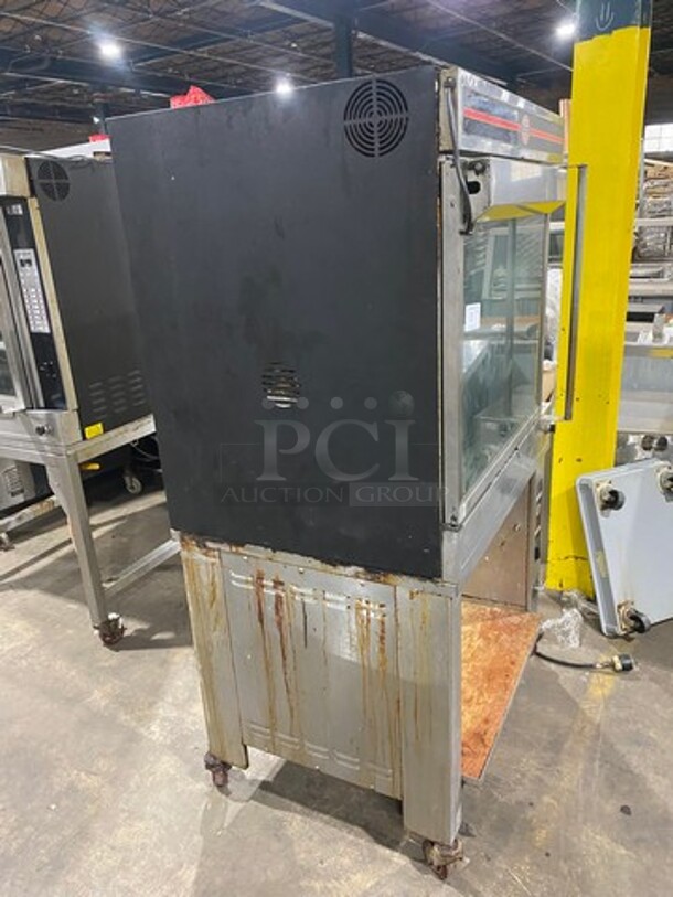 NICE! Cleveland Commercial Natural Gas Powered Rotisserie Convection Oven! All Stainless Steel! WORKING WHEN REMOVED! Model: BMR32 SN: WC3639396I40 - Image 2 of 11