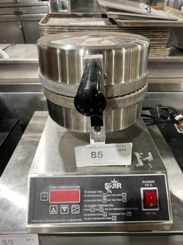 Star Commercial Countertop Waffle Cone Baker Press! All Stainless Steel! Model: SWCBE SN: WCB0975 240V - Image 1 of 9