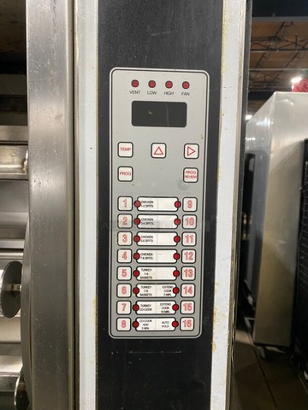 NICE! Cleveland Commercial Natural Gas Powered Rotisserie Convection Oven! All Stainless Steel! WORKING WHEN REMOVED! Model: BMR32 SN: WC3639396I40 - Image 7 of 11