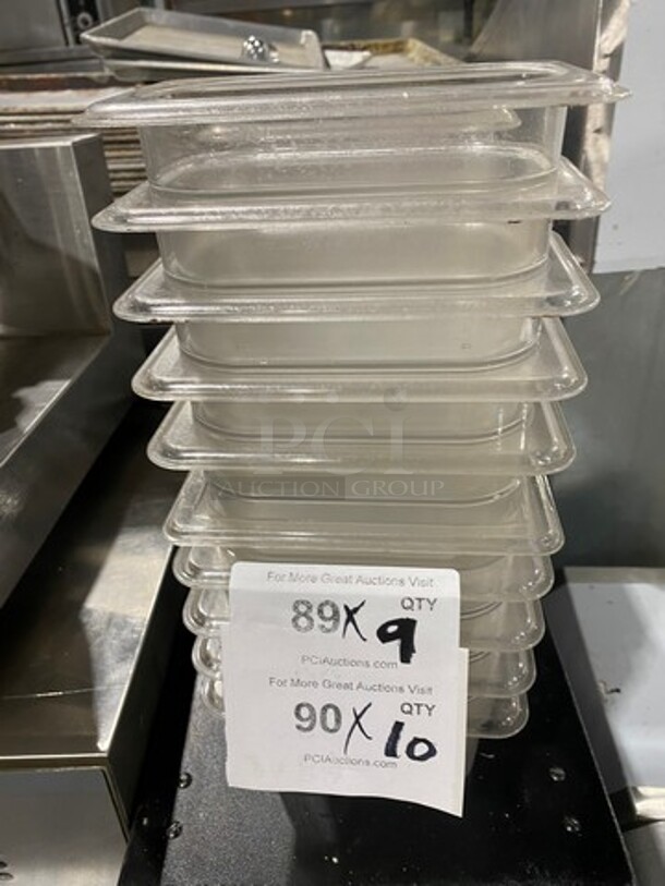 Cambro Clear Poly 1/x4" Food Containers! 10x Your Bid! - Image 1 of 6