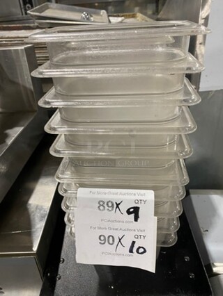 Cambro Clear Poly 1/x4" Food Containers! 9x Your Bid!