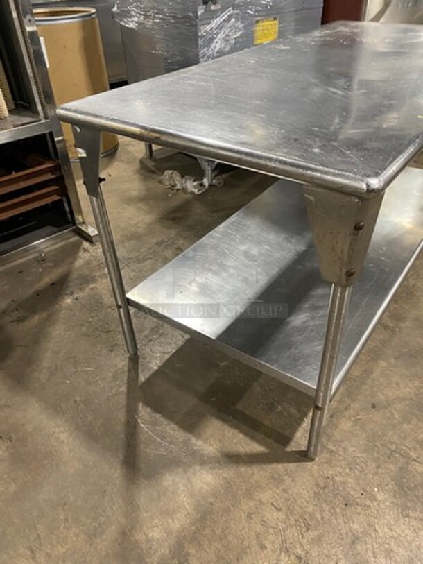 Solid Stainless Steel Work Top/ Prep Table! With Storage Space Underneath! On Legs! - Image 2 of 7