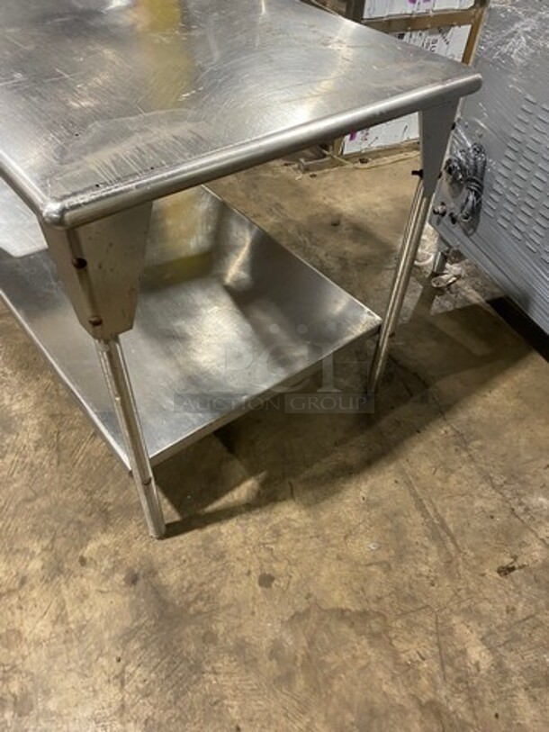 Solid Stainless Steel Work Top/ Prep Table! With Storage Space Underneath! On Legs! - Image 4 of 7