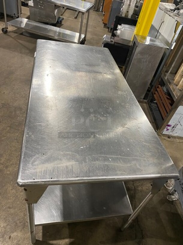 Solid Stainless Steel Work Top/ Prep Table! With Storage Space Underneath! On Legs! - Image 5 of 7