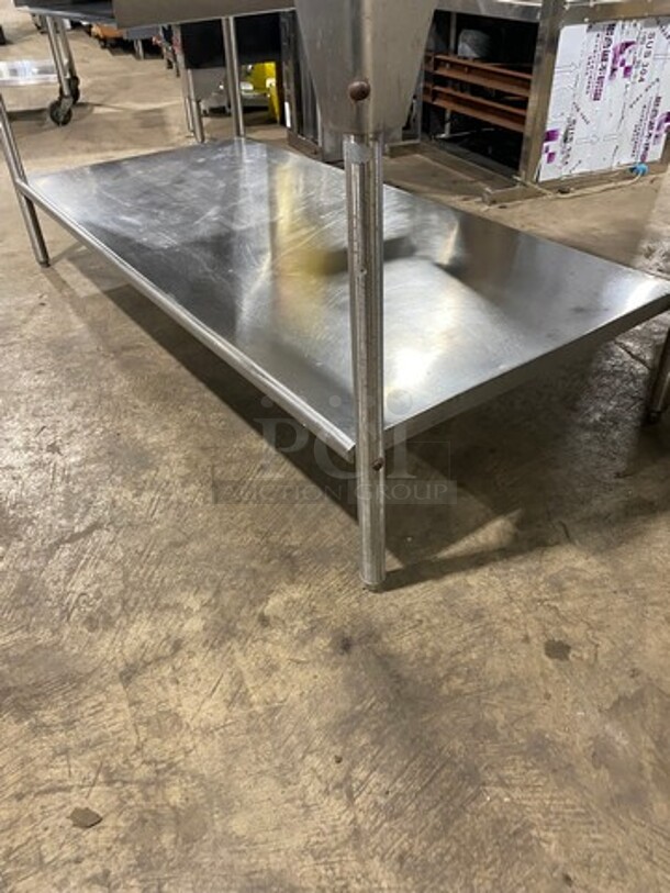 Solid Stainless Steel Work Top/ Prep Table! With Storage Space Underneath! On Legs! - Image 6 of 7
