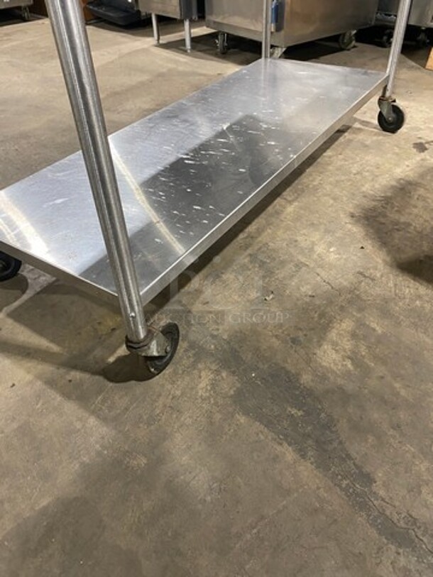 Solid Stainless Steel Work Top/ Prep Table! With Single Drawer! With Storage Space Underneath! On Casters! - Image 6 of 9
