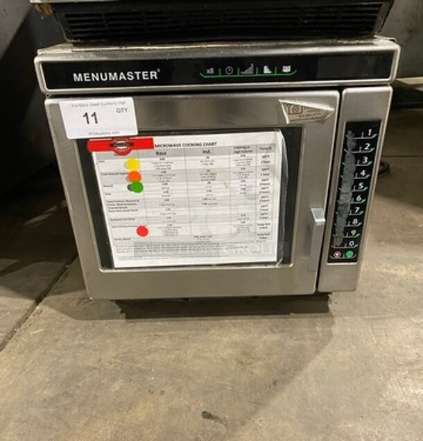 Late Model! Menumaster Commercial Countertop Microwave Oven! All Stainless Steel! WORKING WHEN REMOVED! Model: MRC30S2 SN: 1204102404 208/240V - Image 1 of 8