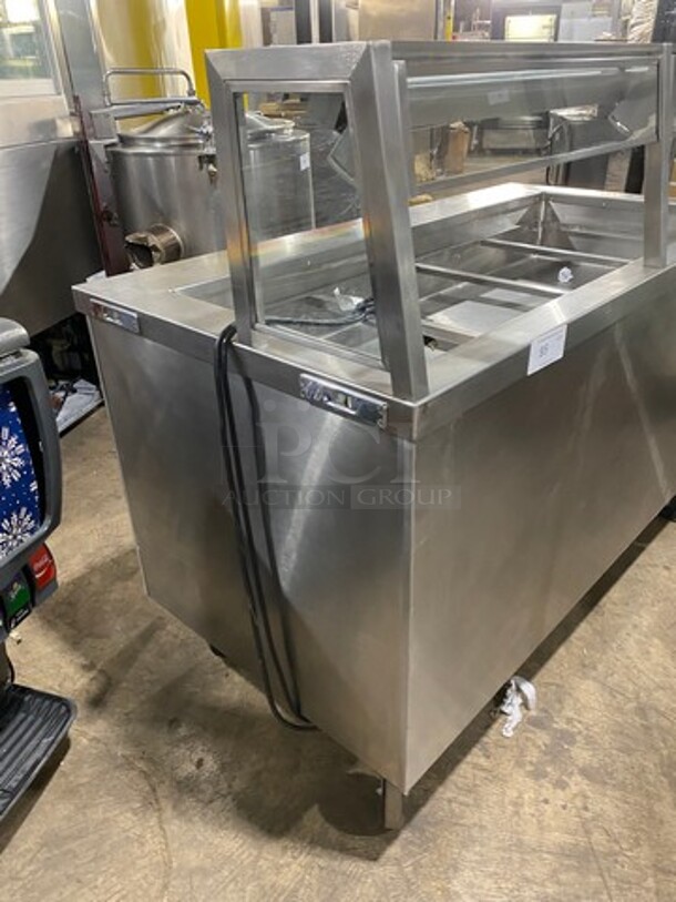 Craig Commercial Refrigerated Food Serving Station Counter/ Cold Pan! With Sneeze Guard! Stainless Steel Body! On Casters! Model: LB530SC 115V 1 Phase - Image 2 of 9