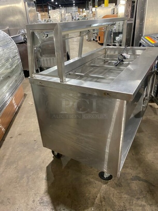 Craig Commercial Refrigerated Food Serving Station Counter/ Cold Pan! With Sneeze Guard! Stainless Steel Body! On Casters! Model: LB530SC 115V 1 Phase - Image 3 of 9