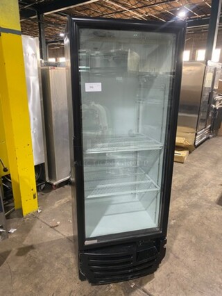 Imbera Commercial Single Door Reach In Cooler Merchandiser! With View Through Door! Poly Coated Racks! Model: G319 SN: 534120506016 115V 60HZ 1 Phase
