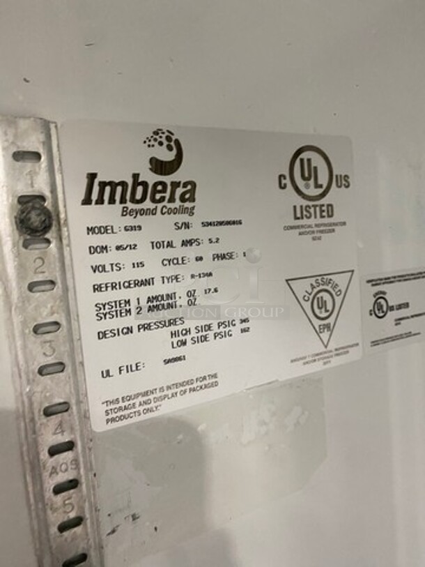 Imbera Commercial Single Door Reach In Cooler Merchandiser! With View Through Door! Poly Coated Racks! Model: G319 SN: 534120506016 115V 60HZ 1 Phase - Image 7 of 8