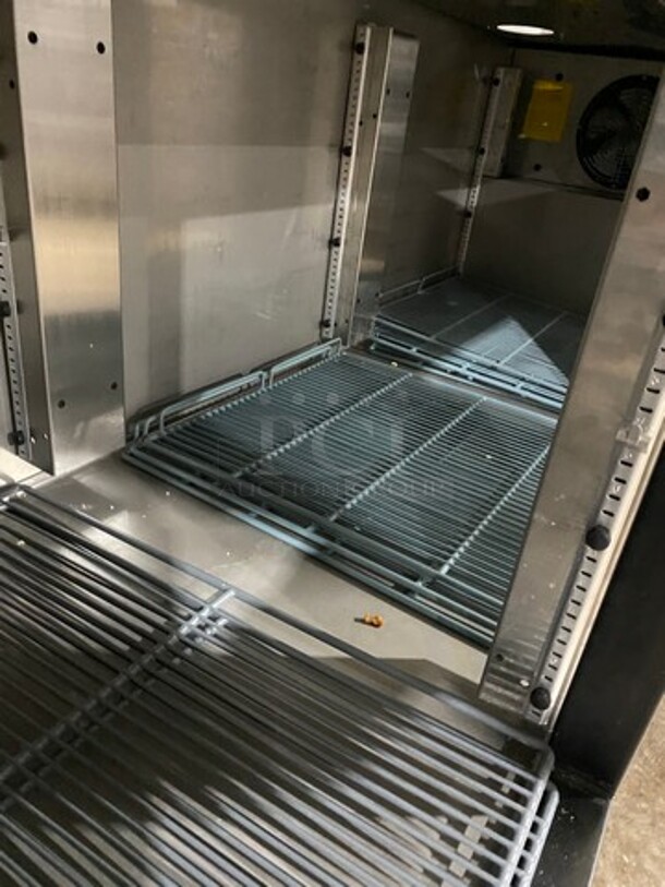 LATE MODEL! 2023 Asber Commercial Refrigerated Pizza Prep Table! With Commercial Cutting Board! With 3 Door Underneath Storage Space! All Stainless Steel! On Casters! Model: APTP93HC SN: 8102860761 115V 1 Phase! Working When Removed! - Image 6 of 10