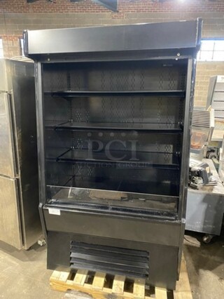 Structural Concepts Oasis Commercial Refrigerated Open Grab-N-Go Case Merchandiser! With Front Cover! Model: CO47R SN: 0025410IQ254200 220V 60HZ 1 Phase