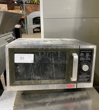 General Cooking Commercial Countertop Microwave Oven! Model: GEW1000D SN: 090000150400447 120V 1 Phase