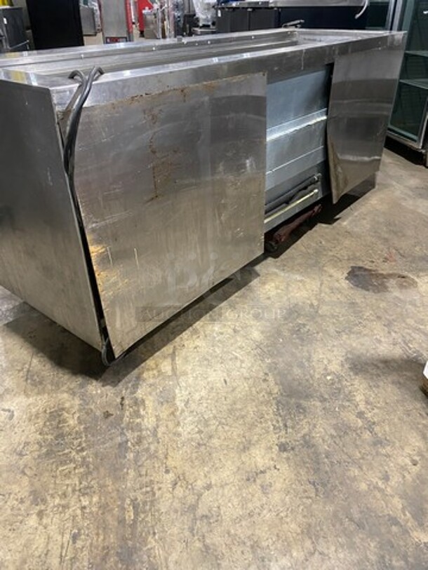 Delfield Commercial Refrigerated Pizza Prep Table! With 4 Drawers Storage Space! All Stainless Steel! - Image 3 of 11