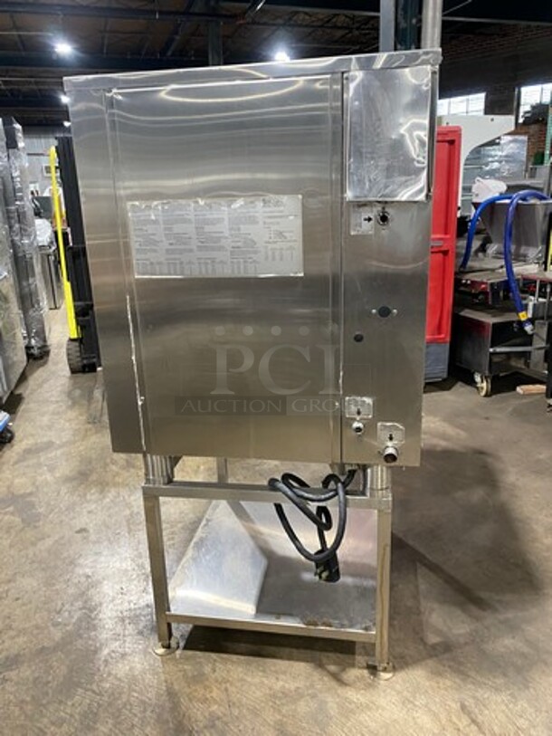 LATE MODEL 2016 Alto Shaam Commercial Electric Powered Combitherm Convection Oven! With Underneath Storage Space! All Stainless Steel! On Legs! Model: CTP1010E SN: 1631730000 208/240V 60HZ 3 Phase! Working When Removed! - Image 3 of 11