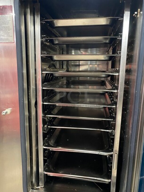 LATE MODEL 2016 Alto Shaam Commercial Electric Powered Combitherm Convection Oven! With Underneath Storage Space! All Stainless Steel! On Legs! Model: CTP1010E SN: 1631730000 208/240V 60HZ 3 Phase! Working When Removed! - Image 5 of 11
