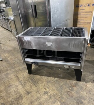 Bakers Pride Commercial Gas Powered Char Broiler Grill! All Stainless Steel! On Legs!