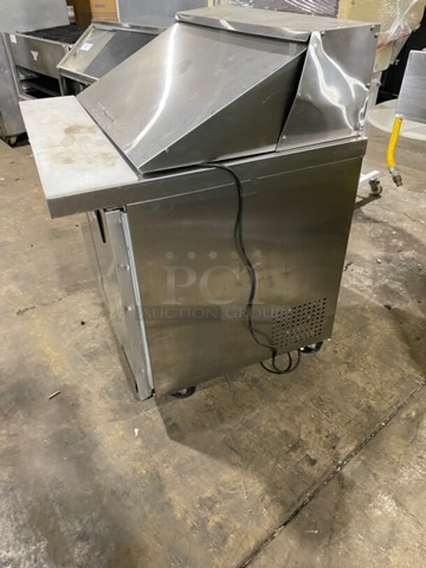 Universal Coolers Commercial Refrigerated Sandwich Prep Table! With 2 Door Storage Space Underneath! With Poly Coated Rack! All Stainless Steel! On Casters! - Image 3 of 9