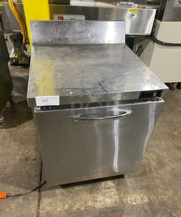 Continental Commercial Single Door Lowboy/Worktop Freezer! With Back Splash! All Stainless Steel! Model: SWF27BS SN: 15850728 115V 60HZ 1 Phase - Image 1 of 8