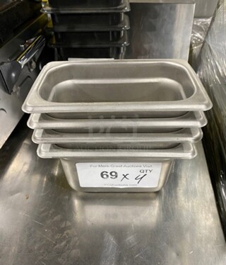 Winco Commercial Steam Table/ Prep Table Food Pans! All Stainless Steel! 4x Your Bid!
