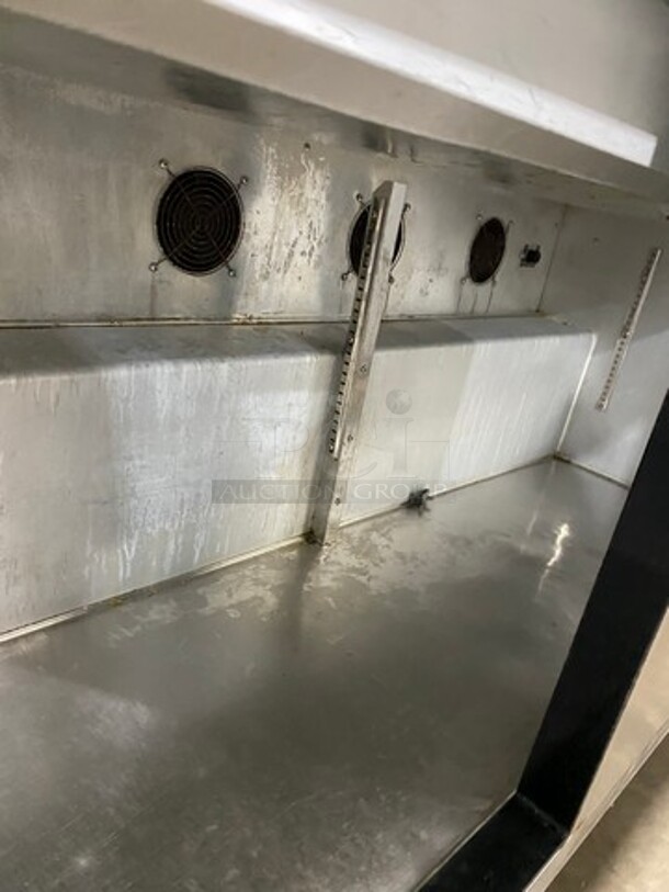 Leader Commercial Refrigerated Food Serving Station Counter/ Cold Pan! With Sneeze Guard! Stainless Steel Body! On Casters! - Image 8 of 9