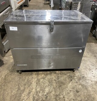 Beverage Air Single Side Access Milk Cooler! Stainless Steel! On Casters! Model: SM49N 115V 1 Phase