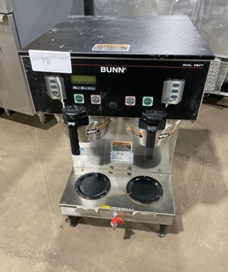 Bunn Commercial Countertop Dual Coffee Brewing Machine! All Stainless Steel! On Small Legs! Model: DUALGPRDBC SN: DUAL200004 120/208/240V 1 Phase