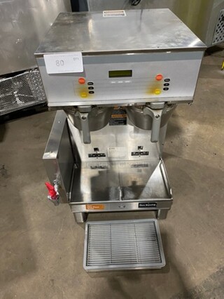 Bunn Commercial Countertop Dual Coffee Brewing Machine! All Stainless Steel! On Small Legs! Model: DUALSHDBC SN: DUAL128596 120/208V 60HZ 1 Phase