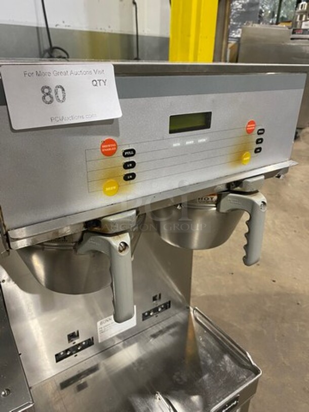 Bunn Commercial Countertop Dual Coffee Brewing Machine! All Stainless Steel! On Small Legs! Model: DUALSHDBC SN: DUAL128596 120/208V 60HZ 1 Phase - Image 5 of 9