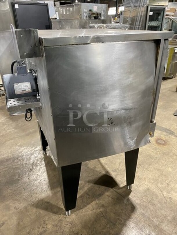 South Bend Commercial Natural Gas Powered Single Deck Convection Oven! With View Through Doors! Metal Oven Racks! All Stainless Steel! On Legs! - Image 4 of 7