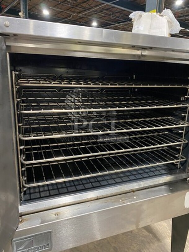 South Bend Commercial Natural Gas Powered Single Deck Convection Oven! With View Through Doors! Metal Oven Racks! All Stainless Steel! On Legs! - Image 5 of 7