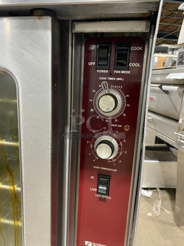South Bend Commercial Natural Gas Powered Single Deck Convection Oven! With View Through Doors! Metal Oven Racks! All Stainless Steel! On Legs! - Image 6 of 7