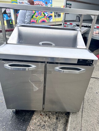 Late Model Blue Air BLPT36-HC 2 Doors All Stainless Prep. Table 36 inch Widen115 Volt Working